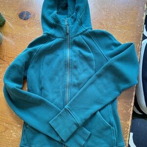Lululemon Forest Green Zip-Up Scuba Hoodie
